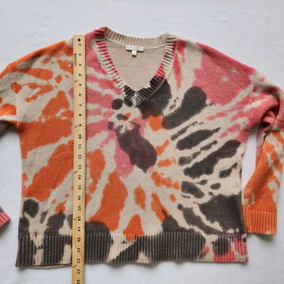 Lisa Todd Catching Rays Sweater V Neck Oversized Colorful Boho Soft Cute Small - Picture 8 of 12